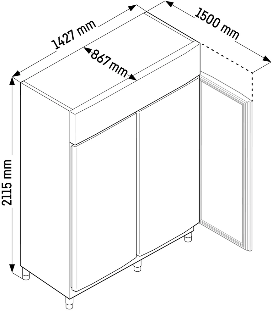 Liebherr FRPSVH 1412 Hűtőkészülék GN 2/1 keringőlevegő hűtéssel kép 5