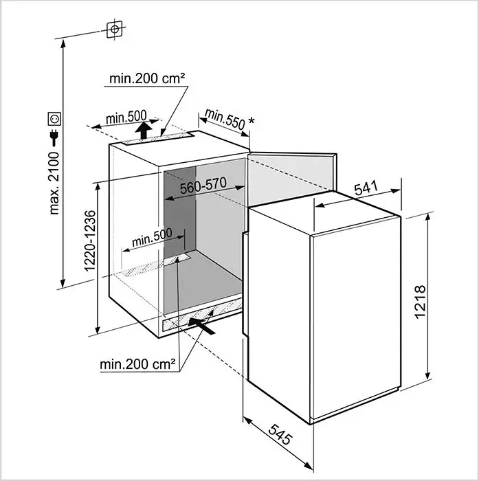 Liebherr IRSE 4100 beépíthető hűtőszekrény kép 3