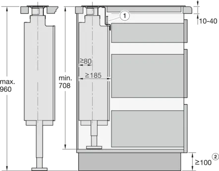 Miele DAD 4870 LEVANTAR OBSZIDIáNFEKETE pultba építhető páraelszívó kép 6