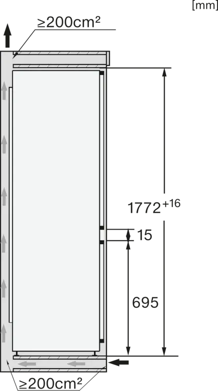 Miele KFN 7774 B beépíthető alulfagyasztós hűtőszekrény kép 4