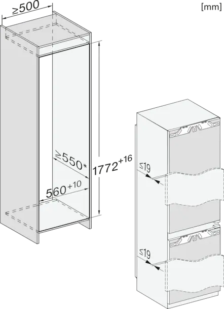 Miele KFN 7785 C beépíthető alulfagyasztós hűtőszekrény kép 11