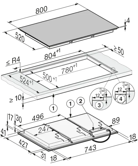Miele KM 8685 FL MATTFINISH beépíthető indukciós főzőlap kép 5