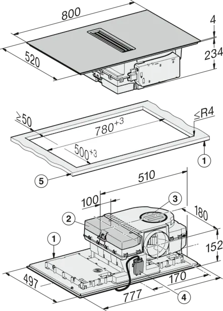Miele KMDA 7876-1 FL MATTFINISH beépíthető indukciós főzőlap kép 30