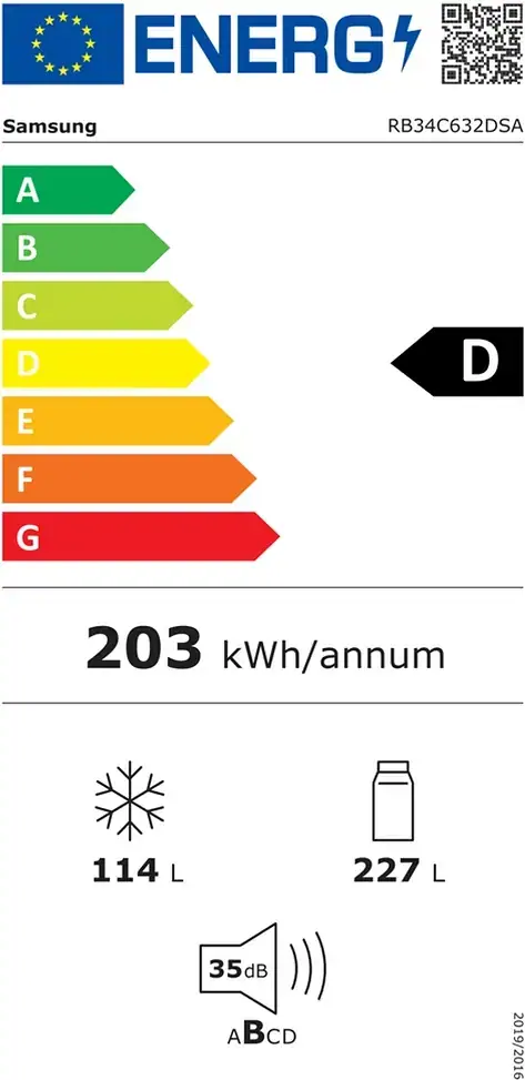 Samsung RB34C632DSA/EF alulfagyasztós hűtőszekrény kép 2