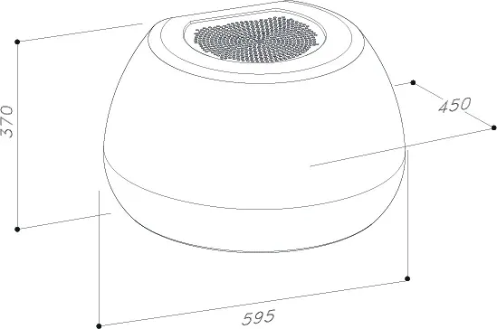 Sirius SLT-106 TW ezüst kürtős páraelszívó kép 2