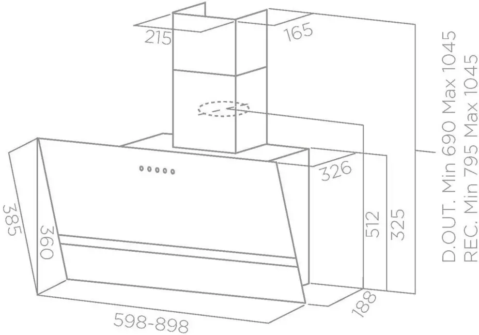Turboair KITTY BL/A/60 kürtős páraelszívó kép 2