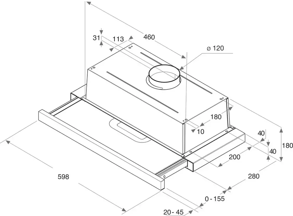 Whirlpool AKR 749/1 NB kihúzható páraelszívó kép 5