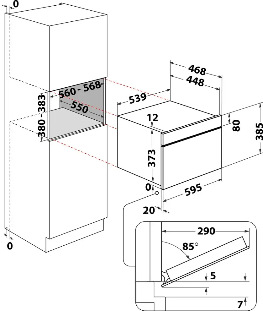 Whirlpool AMW 6440 FB beépíthető mikrohullámú sütő kép 10