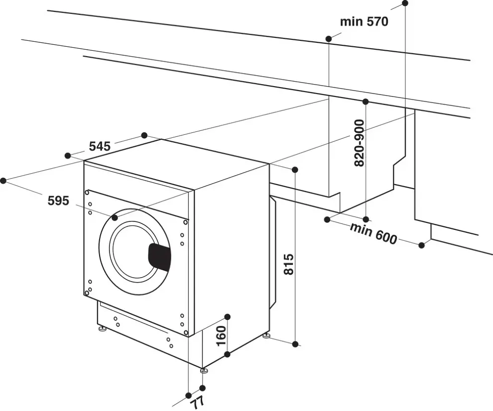 Whirlpool BI WDWG 961485 EU beépíthető mosó-szárítógép kép 12