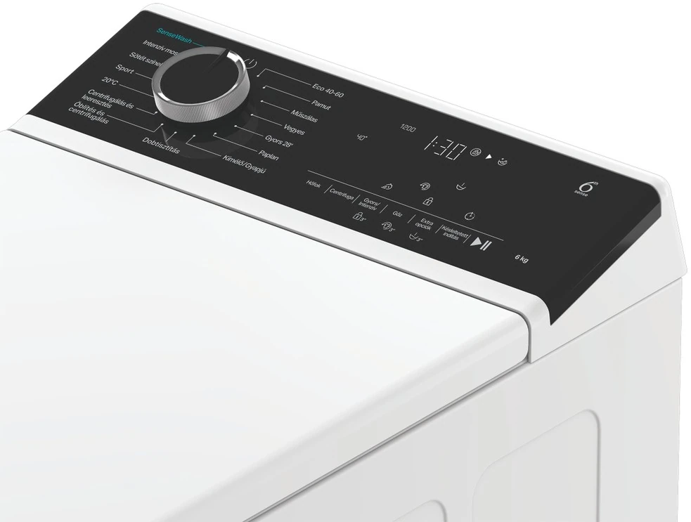 Whirlpool TW621DBSSWHU felültöltős mosógép kép 5