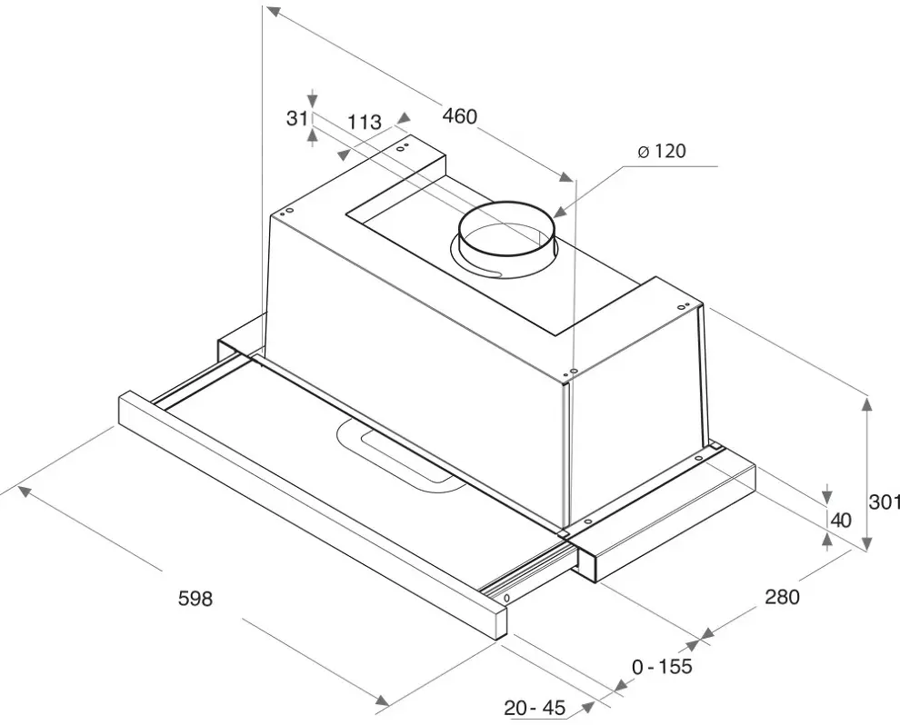 Whirlpool WAHTT 64 LM K kihúzható páraelszívó kép 3