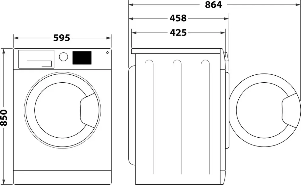 Whirlpool WRBSB 6249 W EU elöltöltős keskeny mosógép kép 4