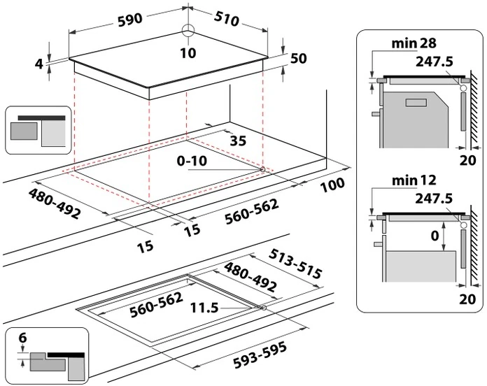 Whirlpool WS Q2160 NE beépíthető indukciós főzőlap kép 12