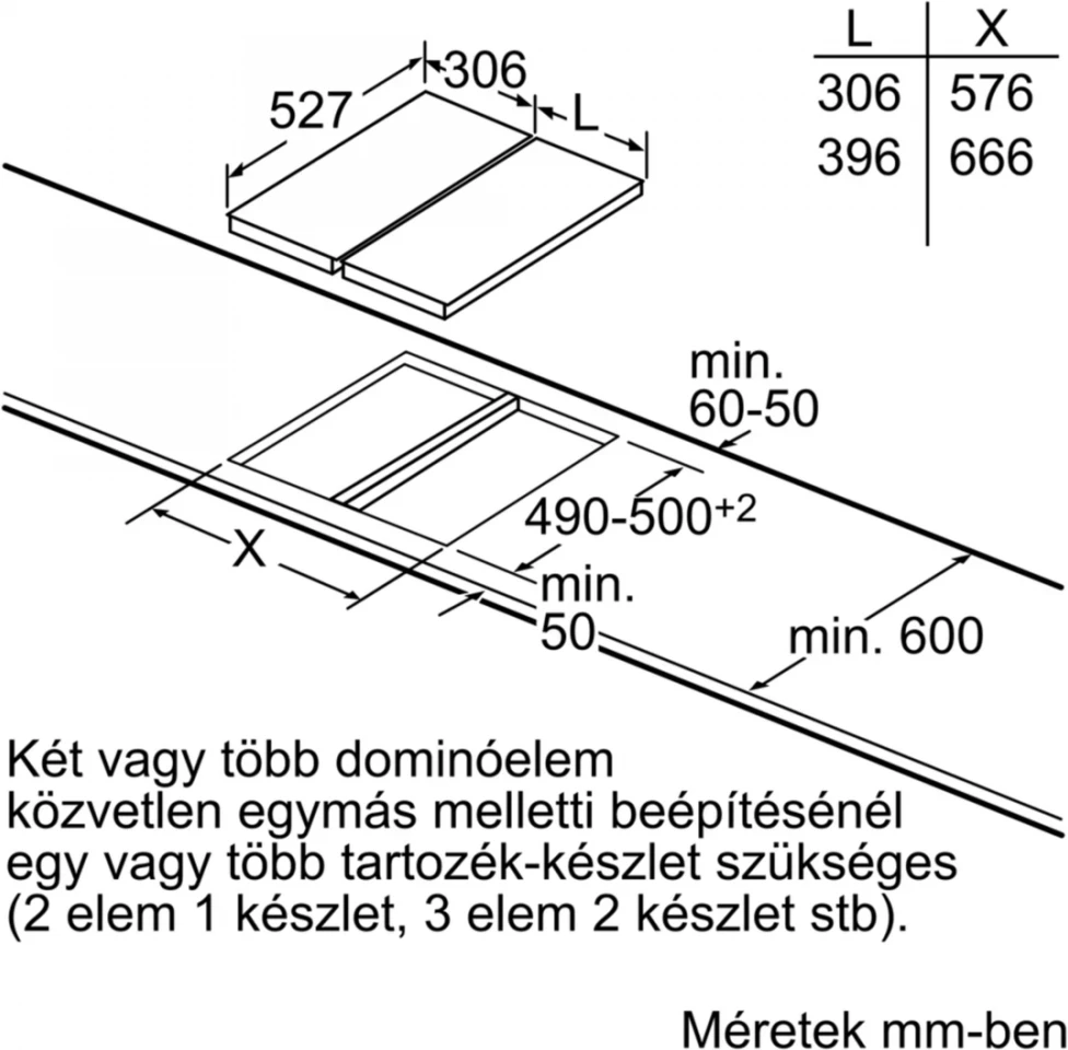 Bosch PKY475FB1E beépíthető dominó főzőlap 10. kép