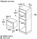 Bosch BFL7221B1 beépíthető mikrohullámú sütő kép 6