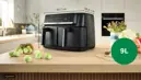 Bosch MAFD440B7 Air Fryer Két fiókos kép 2