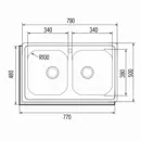 Cata C2-AG /C - ÚJ! Rozsdamentes mosogatótálcák kép 2