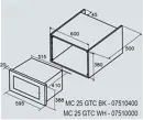 Cata MC-25 GTC BK Can Roca beépíthető mikrohullámú sütő kép 2