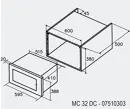Cata MC-32 D beépíthető mikrohullámú sütő kép 2