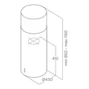 Elica TUBE PRO ISLAND BL MAT/A/43 sziget páraelszívó kép 2