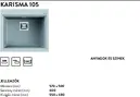 Elleci Karisma 105 M73 titanium (LMK10573) Gránit mosogatótálcák kép 2