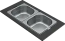 Elleci GOURMET 418 kétrészes inox tároló edény HPL kerettel Gyümölcsmosó kosarak Fő kép