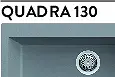 Elleci Quadra 130 G62 bianco antico (LGQ13062) Gránit mosogatótálcák kép 2