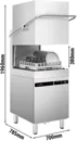 Ggm gastro DSOZ445N Kalapos mosogatógép - érintőkijelzős vezérlés - 9,66 kW - mosogatószer- és öblítőszer-adagolóval, ürítőszivattyúval kép 2