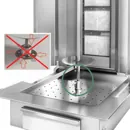 Ggm gastro DUK4-SB-N Gáz Gyros sütő - 4 égő - 13 kW - max. 60 kg - Asztali kivitel - tartozékokkal: 2 védőlemez, 2 ajtó, nyárs, zsírfogó tálca kép 6