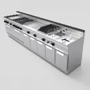 Ggm gastro EGB879P Elektromos rostlap - 9,6 kW - Sima - Sütőfelület: 795x500 mm - asztali - nyitott tárolóval - Professzionális kép 8