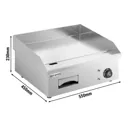Ggm gastro EGK55 Elektromos rostlap - 3 kW - Sima - Sütőfelület: 540x380 mm - asztali kép 2
