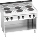 Ggm gastro EHB179E Ipari elektromos tűzhely - 700-as - összteljesítmény: 15,6 kW - 6 zónás - nyitott tárolórésszel - főzősorba illeszthető Fő kép