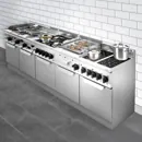 Ggm gastro GHB199H Ipari gáztűzhely - 900-as - összteljesítmény: 53,5 kW - 6 égős - nyitott tárolórésszel - főzősorba illeszthető kép 11