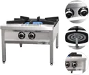 Ggm gastro GKE685 Ipari gázzsámoly - összteljesítmény: 27,0 kW - 2 égős - 600x800x500 mm kép 3