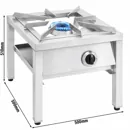 Ggm gastro GKK1 Ipari gázzsámoly - összteljesítmény: 10,0 kW - 1 égős - asztali - 500x500x510 mm kép 2