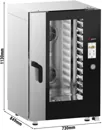 Ggm gastro KDTE1111N Elektromos- Kombi sütő - gőzpároló - Érintő - 10,1 érintőképernyős kijelző - 11x GN 1/1 - inkl. Automatikus tisztítórendszer & maghőmérő kép 2