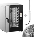 Ggm gastro KDTE1111N Elektromos- Kombi sütő - gőzpároló - Érintő - 10,1 érintőképernyős kijelző - 11x GN 1/1 - inkl. Automatikus tisztítórendszer & maghőmérő Fő kép