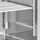 Ggm gastro KG400T1ND Hűtőszekrény Rozsdamentes acél ECO - 400 l - akár −2…+8 °C - mit 1 ajtó - Légkeveréses hűtés, automatikus leolvasztás, zárható ajtó, R290 kép 10