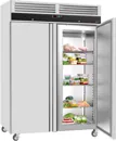 Ggm gastro KS1200ND Hűtőszekrény Rozsdamentes acél ECO - 1180 l - akár −2…+8 °C - mit 2 ajtó - Umlufthűtés, automatikus leolvasztás, zárható ajtó, R290, 4 kerék kép 5