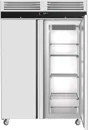 Ggm gastro KS1200ND Hűtőszekrény Rozsdamentes acél ECO - 1180 l - akár −2…+8 °C - mit 2 ajtó - Umlufthűtés, automatikus leolvasztás, zárható ajtó, R290, 4 kerék kép 7