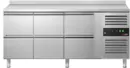 Ggm gastro KTJ187AND6 Hűtött munkaasztal ECO - 1795x700 mm - GN 1/1 - 417 liter - ventilációs - 6 fiókkal - felhajtással kép 5
