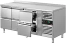 Ggm gastro KTJ187AND6 Hűtött munkaasztal ECO - 1795x700 mm - GN 1/1 - 417 liter - ventilációs - 6 fiókkal - felhajtással kép 6