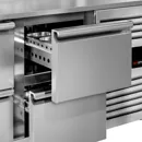 Ggm gastro KTJ187AND6 Hűtött munkaasztal ECO - 1795x700 mm - GN 1/1 - 417 liter - ventilációs - 6 fiókkal - felhajtással kép 9