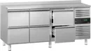 Ggm gastro KTJ187AND6 Hűtött munkaasztal ECO - 1795x700 mm - GN 1/1 - 417 liter - ventilációs - 6 fiókkal - felhajtással Fő kép
