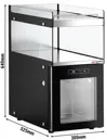 Ggm gastro MKD15NR Tejhűtő – kávégépekhez - 300 mm - 15 liter - digitális vezérlés - 1 üvegajtó & LED‑világítás - tejcső‑átvezető nyílással - fekete kép 2
