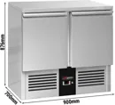 Ggm gastro SAG97END Hűtött munkaasztal PREMIUM - 903x700 mm - GN 1/1 - 240 liter - statikus - 2 ajtóval kép 2
