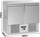 Ggm gastro SAG97END07 Hűtött munkaasztal ECO - 900x700 mm - GN 1/1 - 240 liter - statikus - 2 ajtóval kép 2
