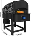 Ggm gastro STPOE930N Gázos pizzakemence - 1482x1720x1835 mm - 9x Ø 30 cm - max. 400 °C - érintőkijelzős - 130 pizza/óra kép 2