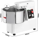 Ggm gastro TMP53-FK-N Ipari spirálkaros dagasztógép - 53 l / 44 kg - 2 sebességes - fix üst - időzítővel - 400 V - pizza- és kenyértésztához kép 2
