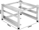 Ggm gastro UGK500 Mosogatógép alváz - 2 polccal 500x500 mm-es kosarakhoz - GE, GL és GS sorozathoz kompatibilis kép 2